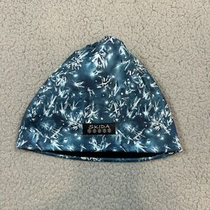 Skida Hat - Fleece Lined Winter Beanie Hat - Blue Snowflake Excellent
